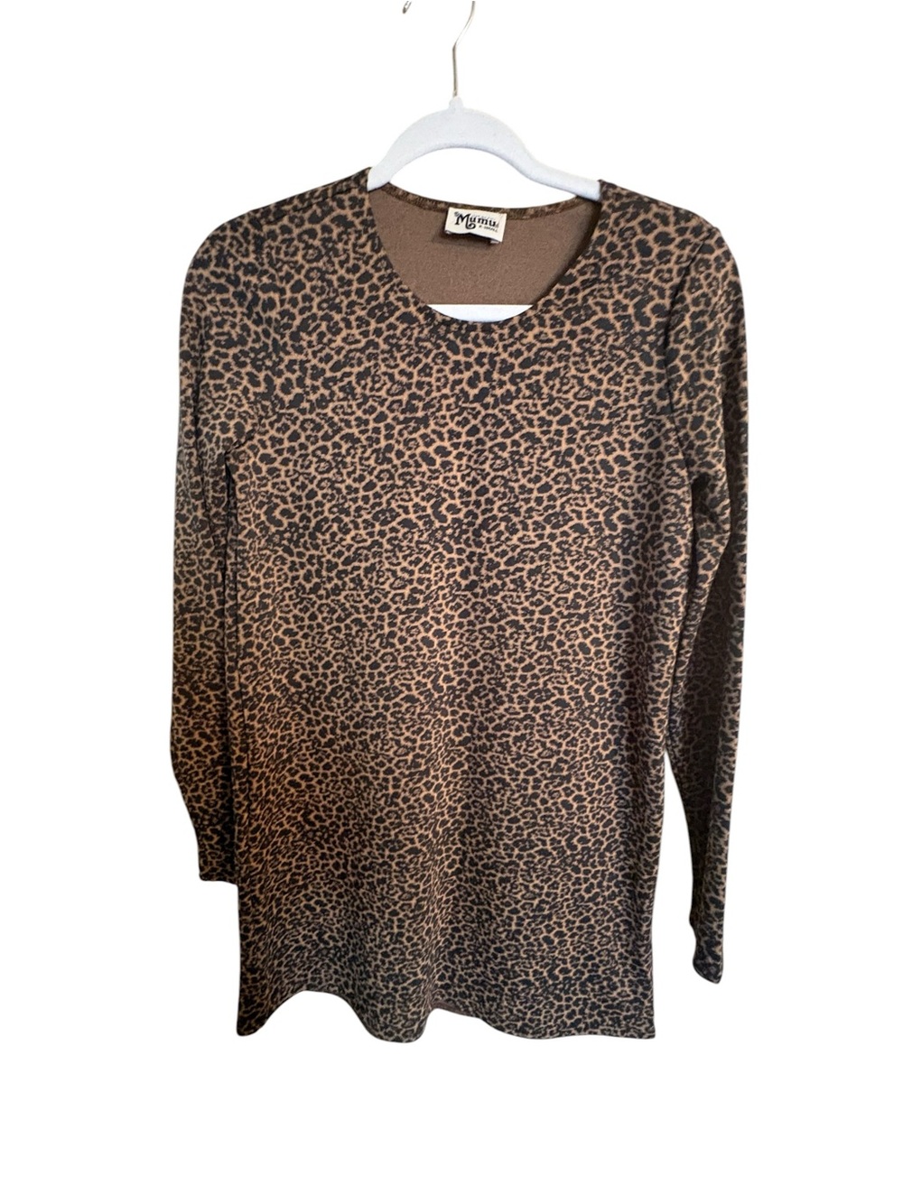 Show Me Your Mumu Leopard Print Long Sleeve Mini Dress XS